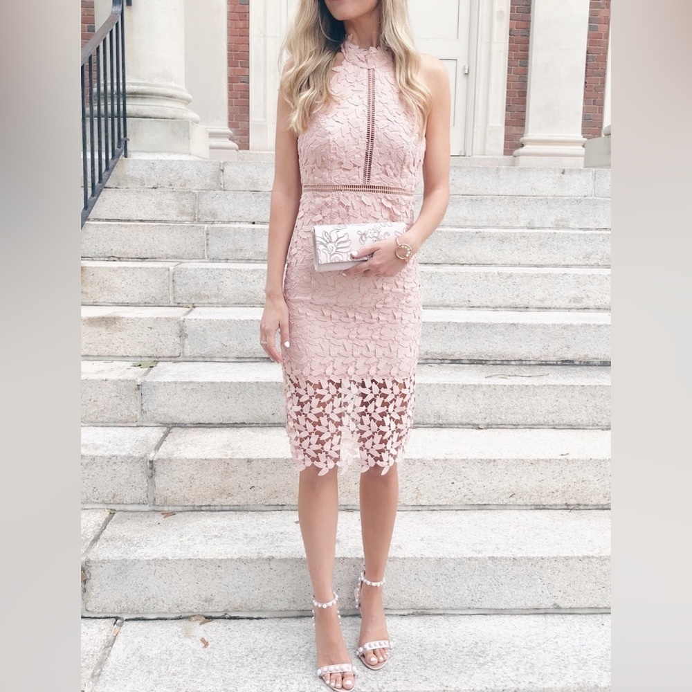 Bardot Gemma Lace Halter Dress NWT